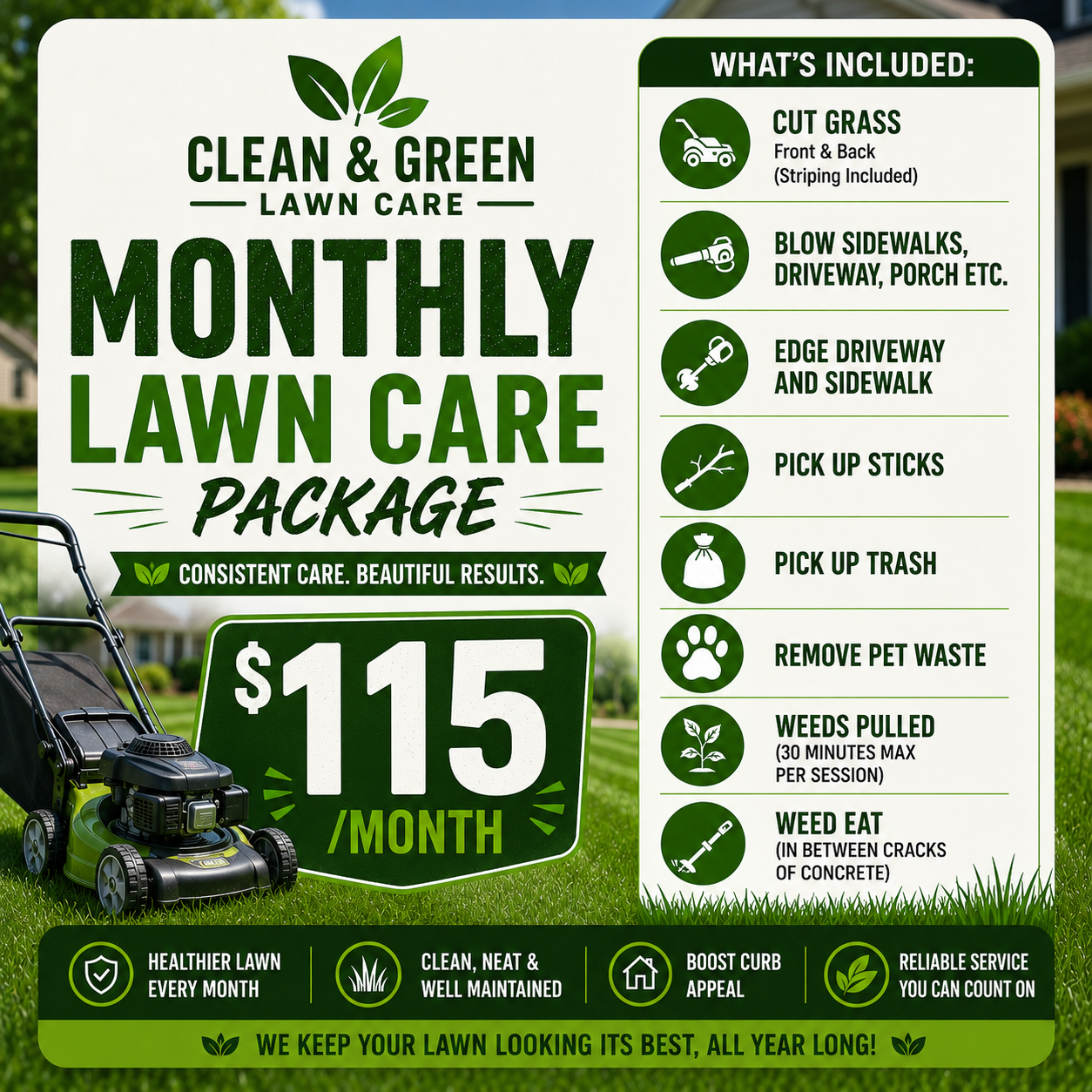 Monthly Lawn Care Package