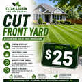 25$ Cut Front Yard